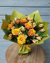Букет цветов из:  Альстромерии и Розы в Йошкар-Оле