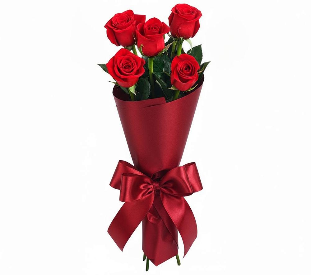 Букет 5 Красных роз Эдлесс Лав в Йошкар-Оле