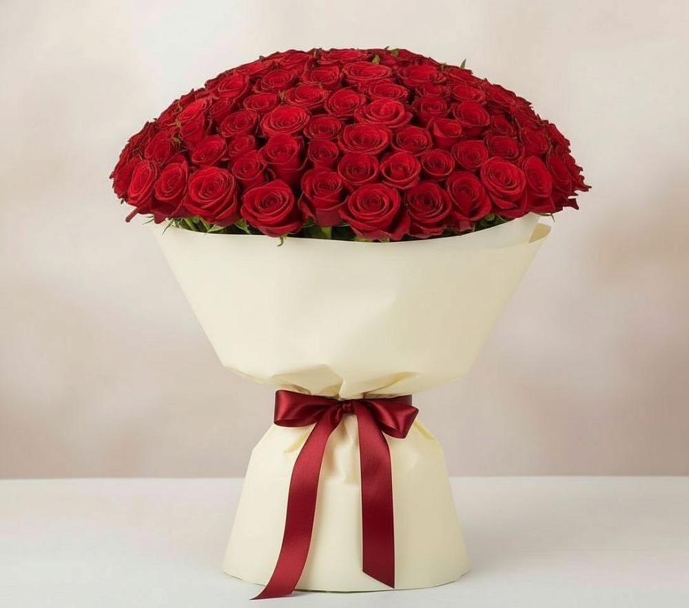Букет 101 Красная роза Милано в Йошкар-Оле