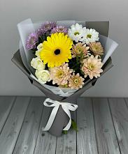 Букет цветов из:  Розы, Герберы и Хризантемы #REPLACE_PRED# Йошкар-Оле