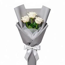 Букет 3 белые розы в Йошкар-Оле