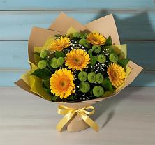 Букет цветов из:  Герберы и Хризантемы в Йошкар-Оле