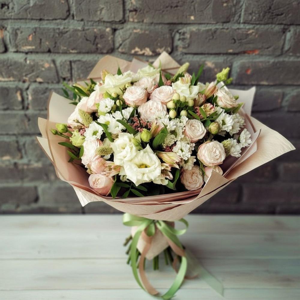 Букет цветов из: Альстромерии, Розы и Хризантемы в Йошкар-Оле