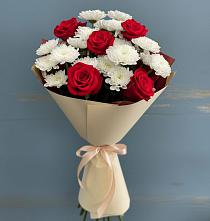 Букет цветов из:  Розы и Хризантемы в Йошкар-Оле
