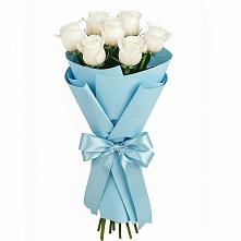 Букет 7 белых роз Проуд в Йошкар-Оле