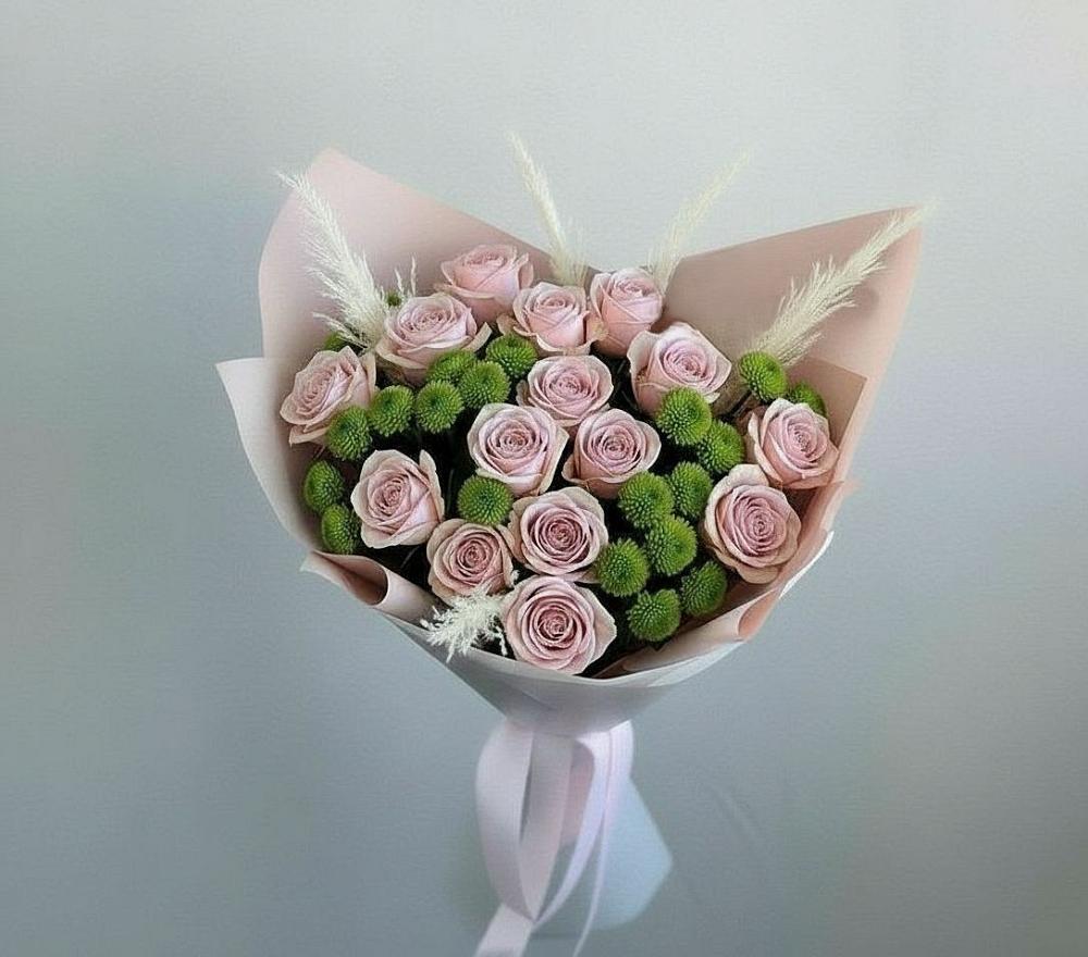 Букет цветов из: Розы и Хризантемы в Йошкар-Оле