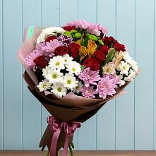 Букет цветов из:  Розы, Хризантемы и Альстромерии #REPLACE_PRED# Йошкар-Оле