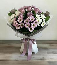 Букет цветов из:  Хризантемы и Розы в Йошкар-Оле