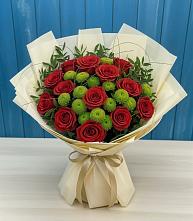 Букет цветов из:  Розы и Хризантемы #REPLACE_PRED# Йошкар-Оле