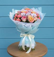 Букет цветов из:  Хризантемы и Розы в Йошкар-Оле